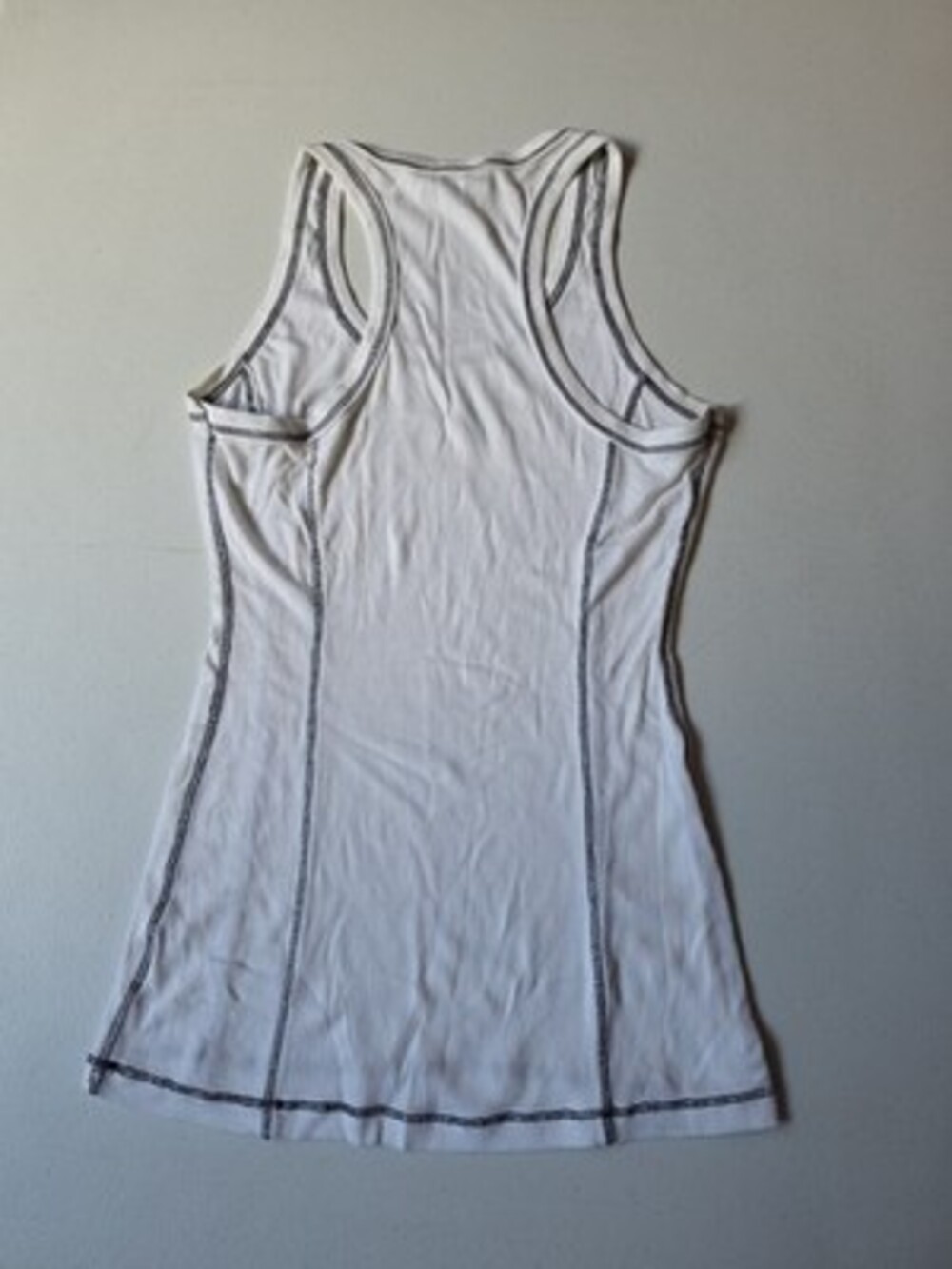 bebe White Ribbed Logo Tank Women's M Y2K McBling Racerback Made USA - Picture 3 of 3